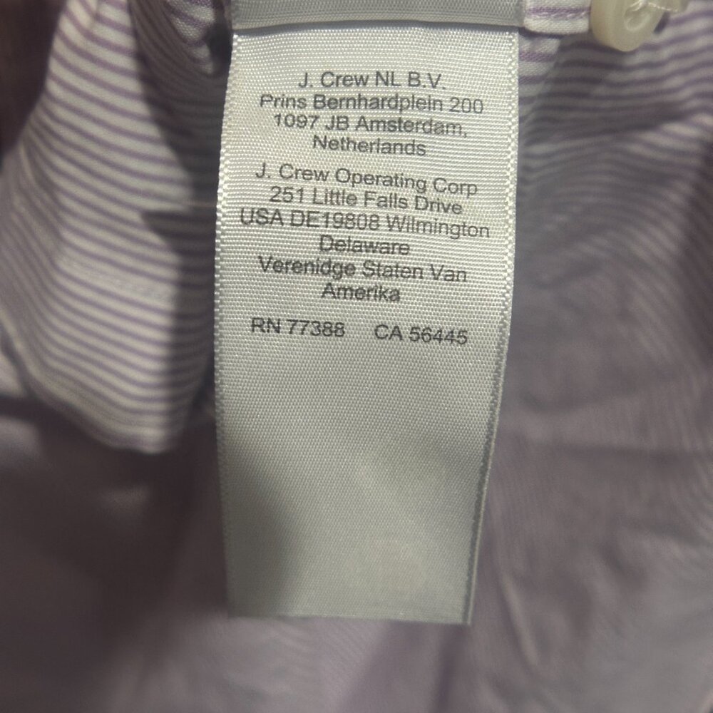 EUC J. Crew Men's Button Down Long Sleeve Shirt Striped Size Medium - Picture 11 of 15